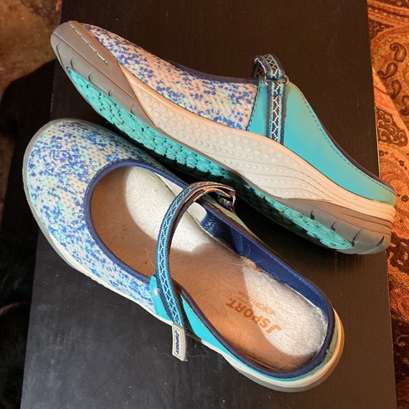 JSport Memory Foam 7M slide blues cushy footbed - Picture 2 of 4